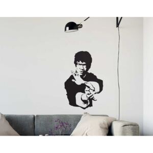 GLIX Bruce Lee - samolepka na zeď Čierna 60 x 90 cm