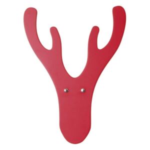 Červený nástenný vešiak Furniteam Reindeer