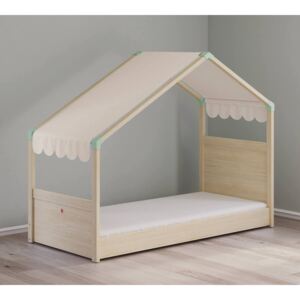 Cilek Detská posteľ so strieškou 90x200 cm Montes Natural béžová