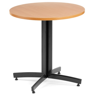 Jedálenský stôl Sanna, okrúhly Ø 700 x V 720 mm, buk / čierna
