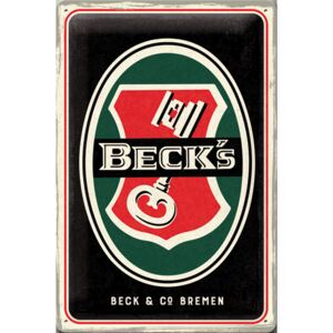 Nostalgic Art Plechová ceduľa: Beck's (Key Logo) - 30x20 cm
