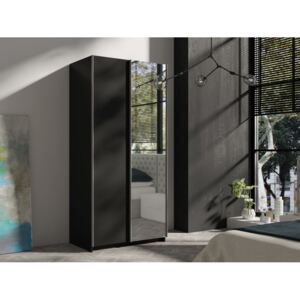 Skriňa s posuvnými dverami Tithali 100 cm čierna