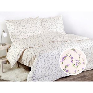 Bavlnené posteľné obliečky vzor 504 - Levanduľa