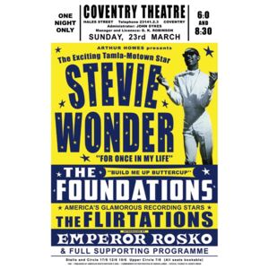 Koncertný plagát Stevie Wonder, UK, 1969