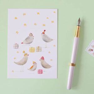 Vánoční pohlednice Ptáčci