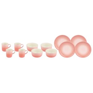ERNESTO® Jedálenská porcelánová súprava, 12-dielna (bledoružová), ružová (100333943)