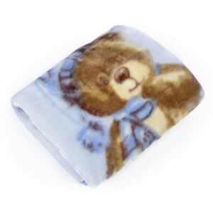 Goldea detská španielska deka manterol baby - modrá - 75x100 cm 75 x 100 cm