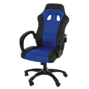 Kancelárska stolička RACE, čierna, modrá