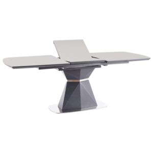 SIG Rozkladací jedálenský stôl CORTEZ 160 (210) X90 sivý/antracit mat