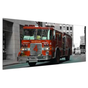 Obraz hasičského auta (120x50 cm)