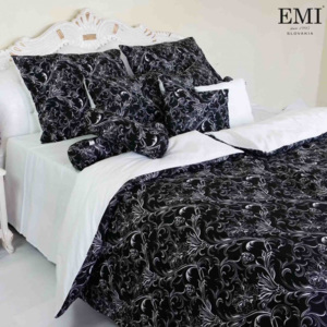 EMI Obliečky Ornament čiernobiely bavlna 200x140, 90x70