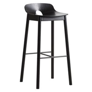 Barová stolička "Mono", 75 cm, 2 varianty - Woud Varianta: jasan, černá barva