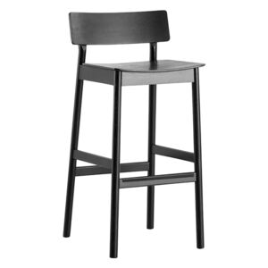 Barová stolička "Pause 2.0", 75 cm, 2 varianty - Woud Varianta: jasan, černý lak