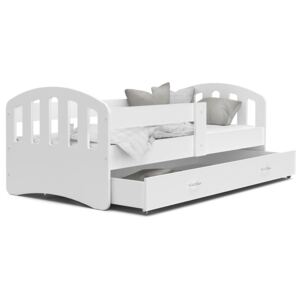 Detská posteľ so zásuvkou HAPPY - 180x90 cm - biela