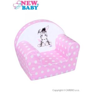 NEW Baby Detské kreslo New Baby Zebra ružové