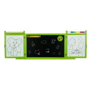 Inlea4Fun detská magnetická školská tabuľa FIRST SCHOOL zelená