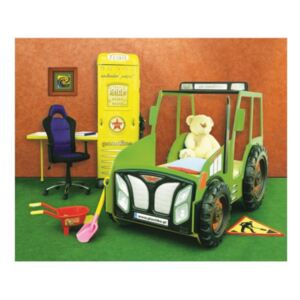 Plastiko Inlea4Fun detská postieľka Traktor zelená