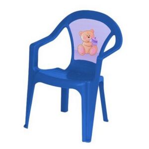 Inlea4Fun Inlea4Fun umelohmotná stolička pre deti s motívom - Modrá