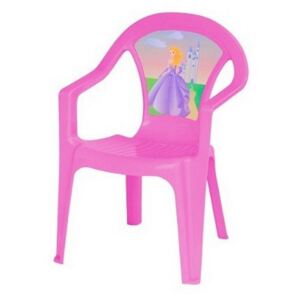 Inlea4Fun Inlea4Fun umelohmotná stolička pre deti s motívom - Ružová