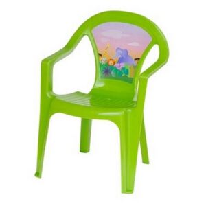 Inlea4Fun Inlea4Fun umelohmotná stolička pre deti s motívom - Zelená