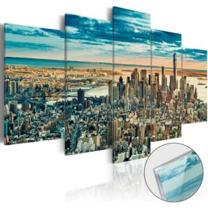 Sklenený obraz - NY: Dream City 100x50 cm