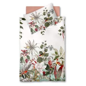 POSTEĽNÁ BIELIZEŇ, makosatén, zelená, červená, biela, 140/200 cm Fleuresse - Obliečky & plachty