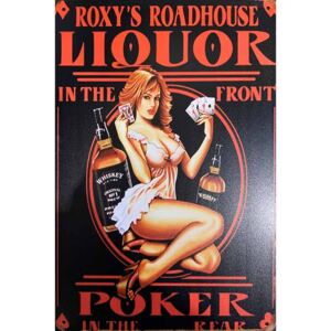 Ceduľa Liquor Poker 30cm x 20cm Plechová tabuľa