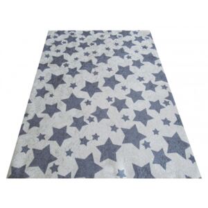 DY Detský koberec Fay 04 Grey Stars Rozmer: 140 x 190 cm