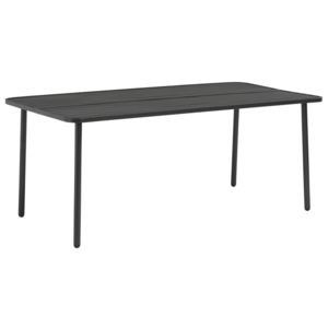 Záhradný stôl, tmavosivý 180x90x72 cm, oceľ