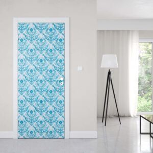 GLIX Fototapeta na dvere - Floral Pattern Blue