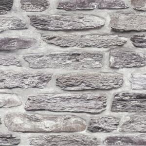 Vliesové tapety na stenu IL DECORO 36478-1, rozmer 10,05 m x 0,53 m, kamenná stena sivá, A.S.Création