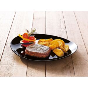 Plytký tanier Steak Friends Time Black 30 x 26 cm LUMINARC