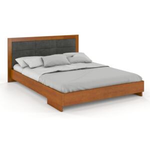 CHROB Drevená posteľ s čalúneným čelom Kalmar borovica - jelša Plocha na spanie:: 90 x 200 cm, Farba čela:: Casablanca 2301