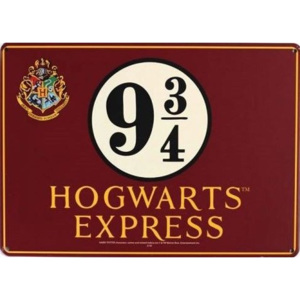 Plechová ceduľa Harry Potter - Hogwarts Express, (21 x 15 cm)