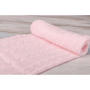 Pletená deka Vrkoč - ružová