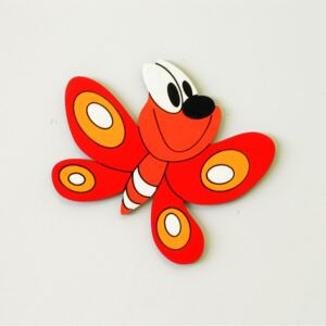 Dekorácia na stenu Motýľ červený, 30 cm