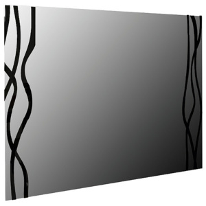 Zrkadlo BORRA, 100x80x2,2, čierna