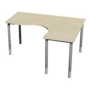 Roh kancelársky stôl Gemi line, 180/80 x 140/65 x 70 E 90 cm, pravé vyhotovenie, javor jersey