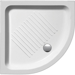 Sapho GSI Vaničky - Keramická sprchová vanička, štvrťkruh 80 cmx80 cmx11 cm, R550, biela 448011