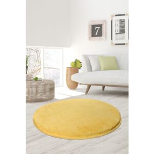 Žltý koberec Milano, ⌀ 90 cm