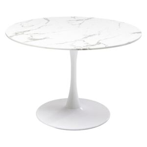 Veneto stôl mramor biely Ø110 cm