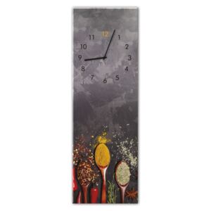 Styler Sklenené nástěnné hodiny - Spoons | Rozmery: 20x60 cm