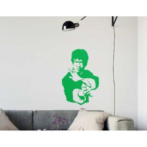 GLIX Bruce Lee - samolepka na zeď Zelená 45 x 70 cm