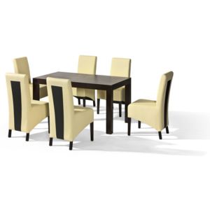 Stôl POLO + stoličky U-6 (1+6) - Súprava M5