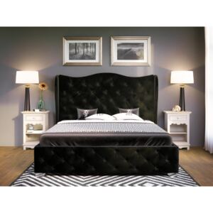 PROXIMA.store - Luxusná posteľ BOLONIA - Čierna 140/160/180 Veľkosť postele: Pre matrac 140 x 200 cm
