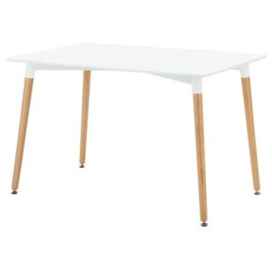 Jedálenský stôl HENRY biela/buk, 120 cm