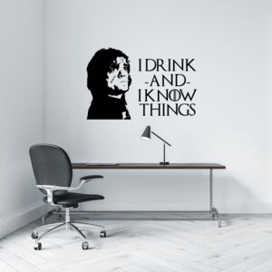 GLIX Game of Thrones Tyrion Lanister - samolepka na stenu Čierna 90x60 cm