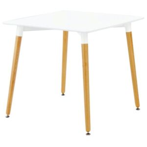 Jedálenský stôl HENRY biela/buk, 80 cm