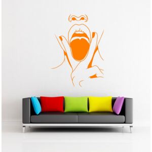 GLIX Lips swag - nálepka na stenu Oranžová 50 x 70 cm