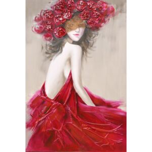 Falc Ručne maľovaný obraz - Žena, 100x150 cm